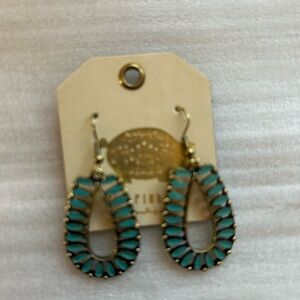 Turquoise & Gold Earrings